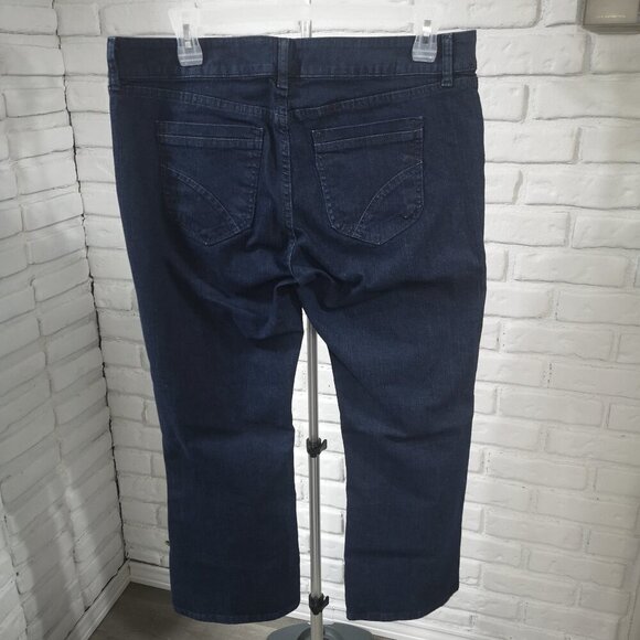 Riders by Lee Ladies Size 18P Dark Wash Tummy Control Straight Leg Blue Jeans - Picture 2 of 13